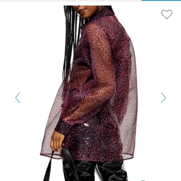 TOPSHOP see through leopard shirt - Picture 2 of 16